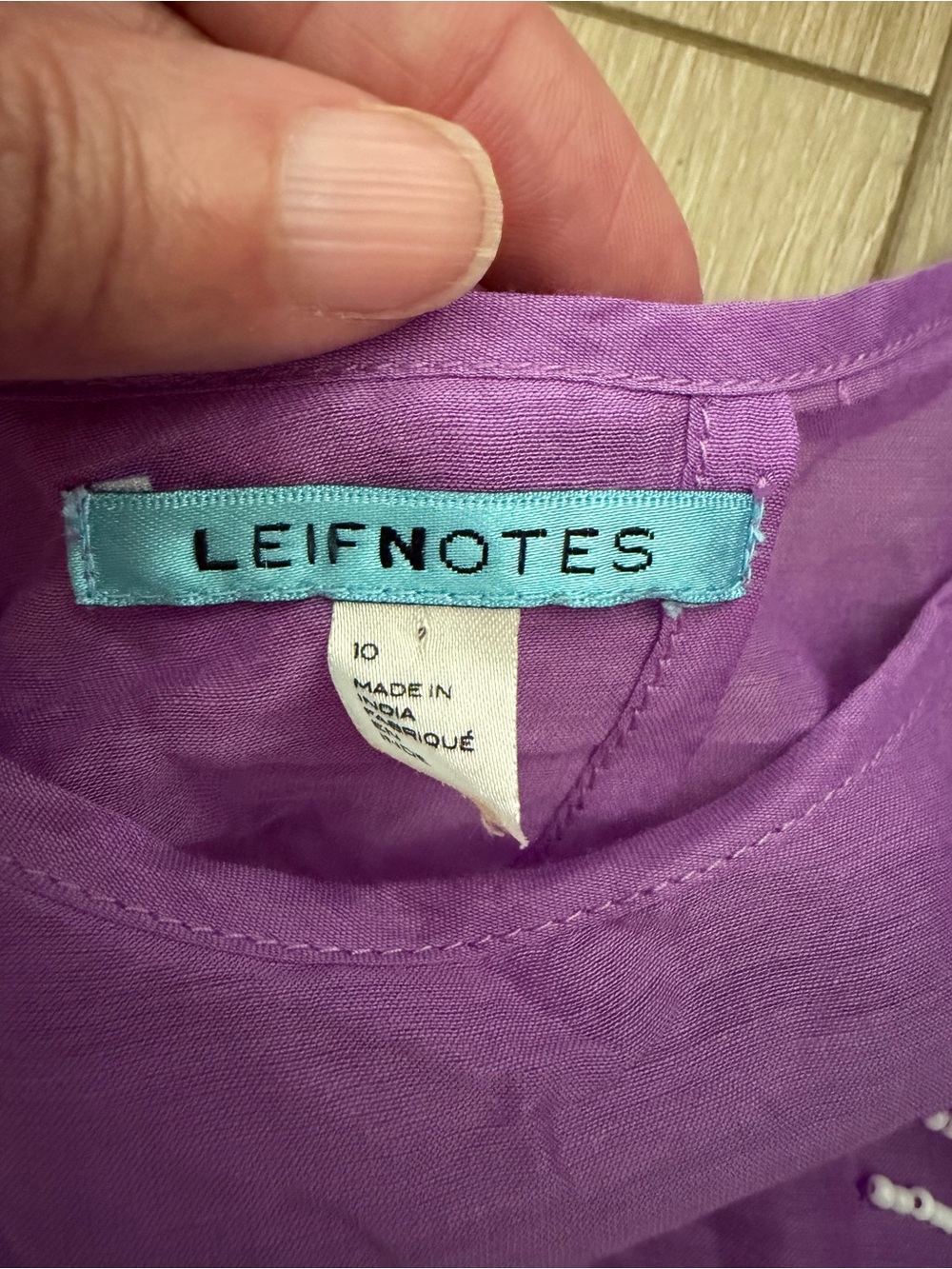 LEIFNOTES By Anthropologie Farren Beaded Tie Back Blouse EUC - Picture 9 of 10